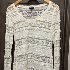 Express Long Sleeve Lace Top